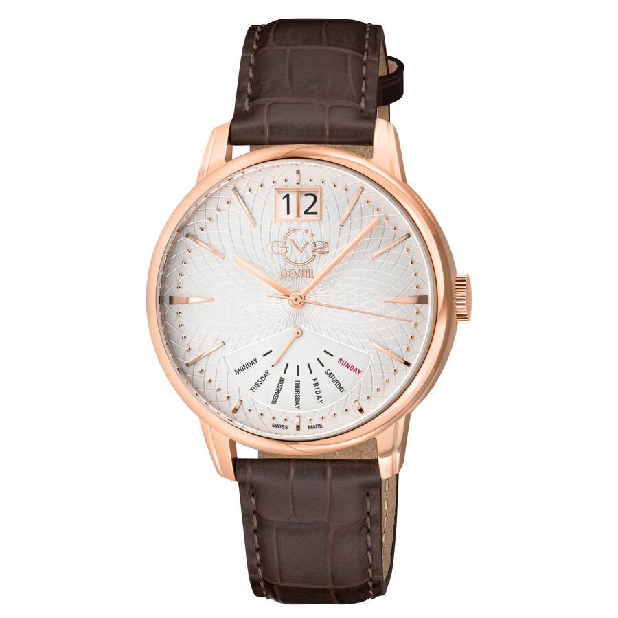 GV2 by Gevril Rovescio Quartz White Dial Men's Watch 56212