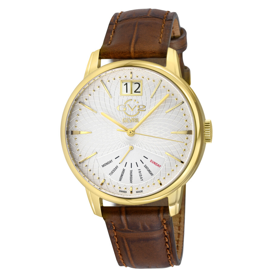 GV2 by Gevril Rovescio Quartz White Dial Men's Watch 56213