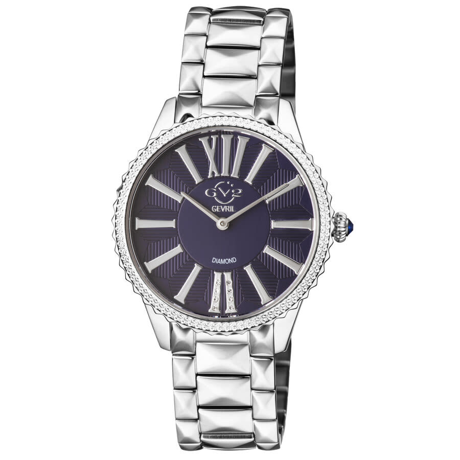 GV2 by Gevril Siena Quartz Blue Dial Ladies Watch 11722