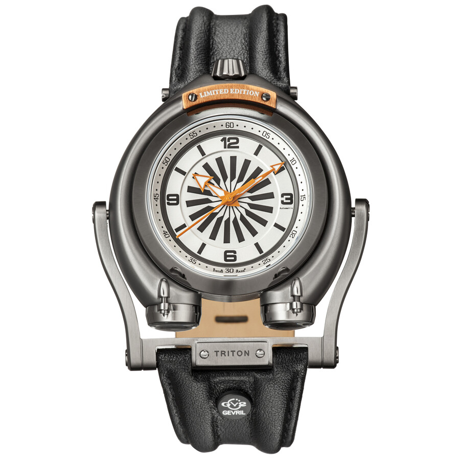 GV2 by Gevril Triton White Dial Men's Watch 3404S