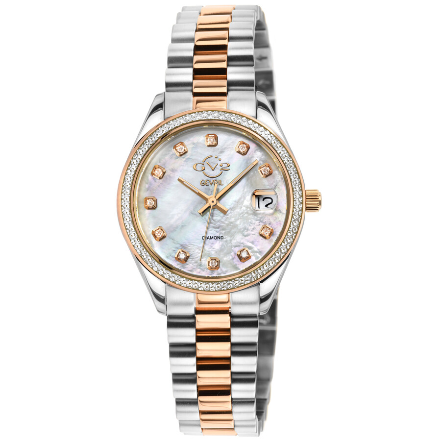 GV2 by Gevril Turin Quartz Diamond Ladies Watch 12423B
