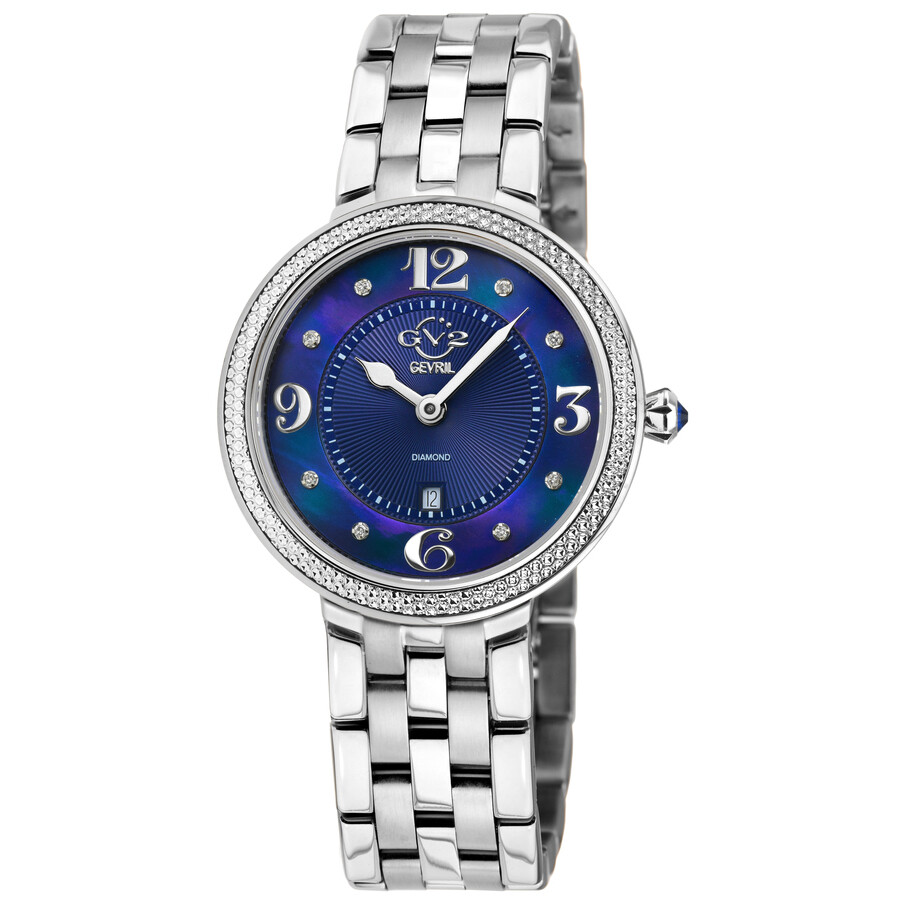 GV2 by Gevril Verona Diamond Mother of Pearl Dial Ladies Watch 12900B