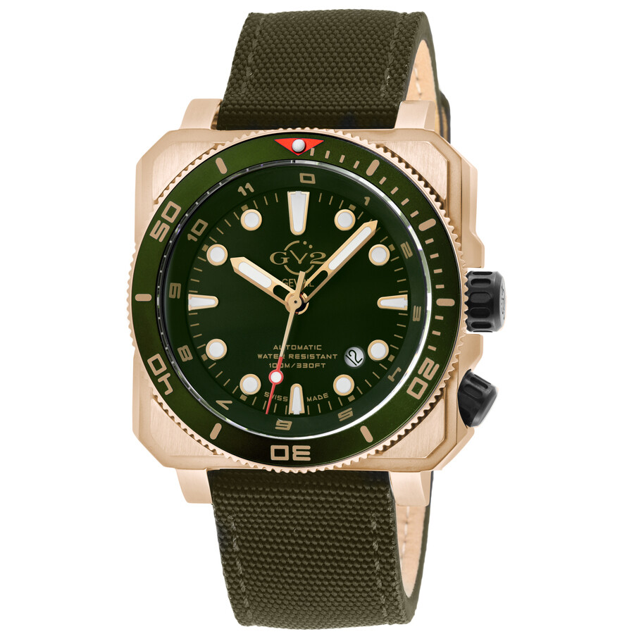 GV2 by Gevril XO Submarine Automatic Green Dial Men's Watch 4543