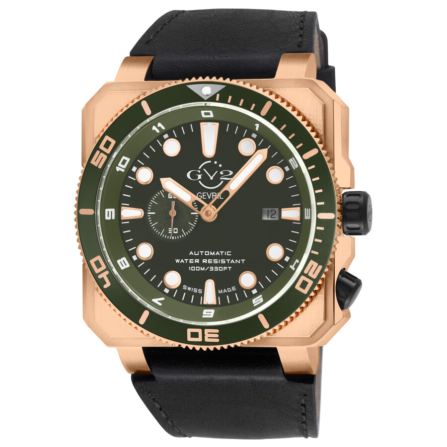 GV2 by Gevril Xo Submarine Green Dial Men's Watch 4563