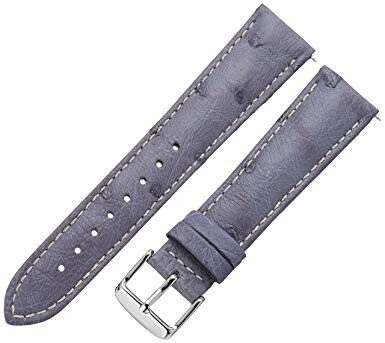 Hadley Roma Unisex 21 mm Leather Watch Band 21OS23C-GRAY