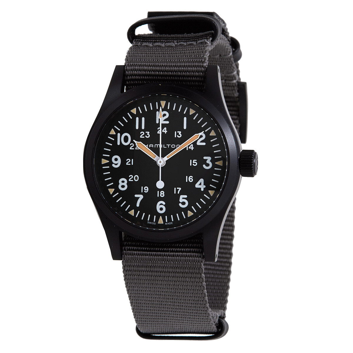 Hamilton Khaki Field Hand Wind Black Dial Men's Watch H69409930