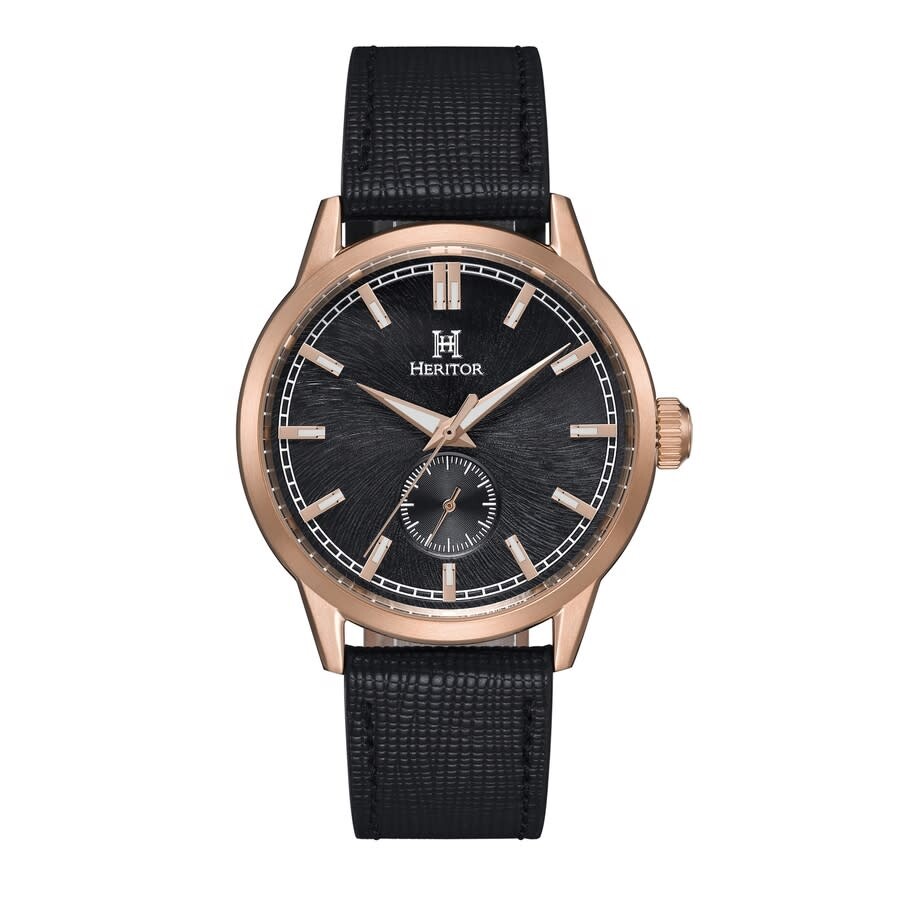Heritor Argento Automatic Black Dial Men's Watch HERHS3804