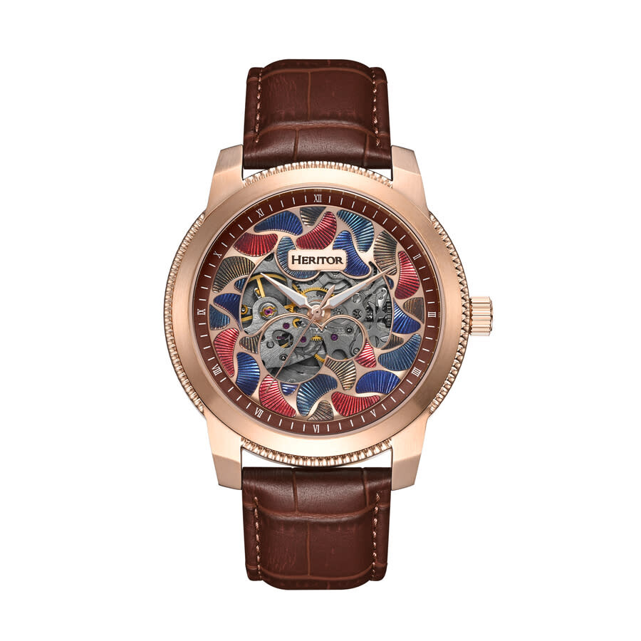 Heritor Emmanuel Automatic Brown Dial Men's Watch HERHS3705