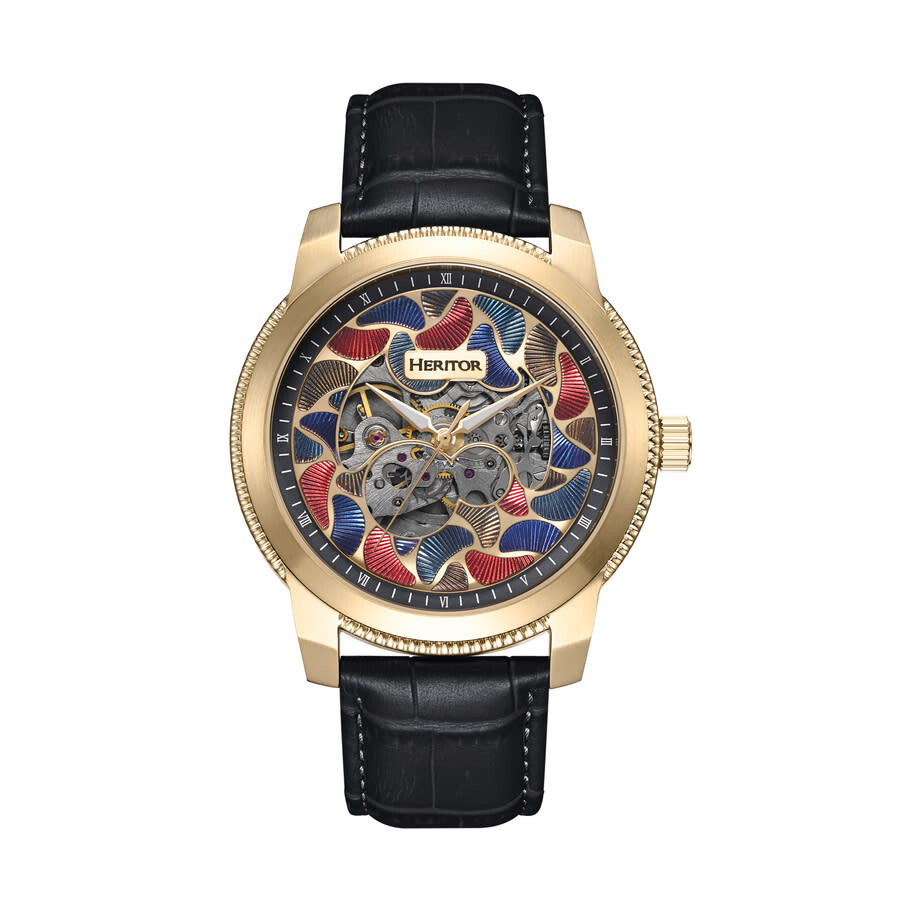 Heritor Emmanuel Automatic Gold Dial Men's Watch HERHS3703