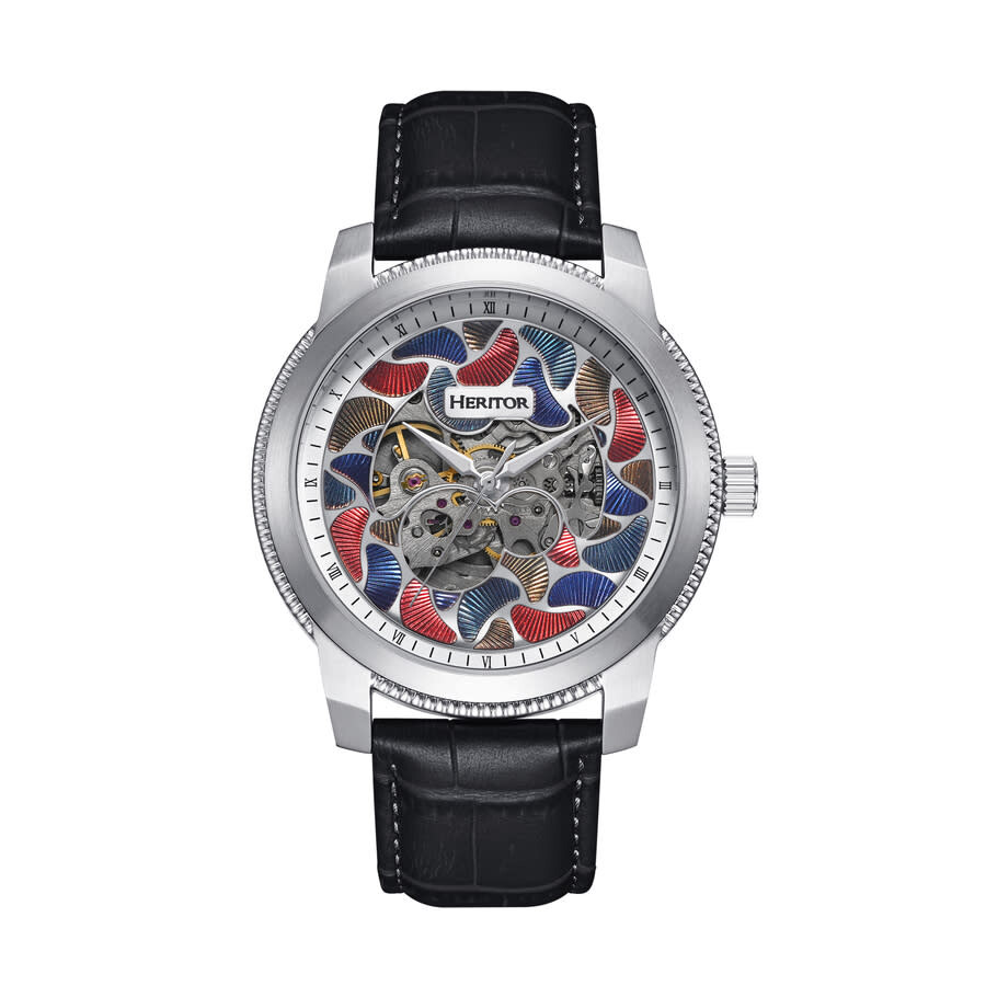 Heritor Emmanuel Automatic Silver Dial Men's Watch HERHS3701