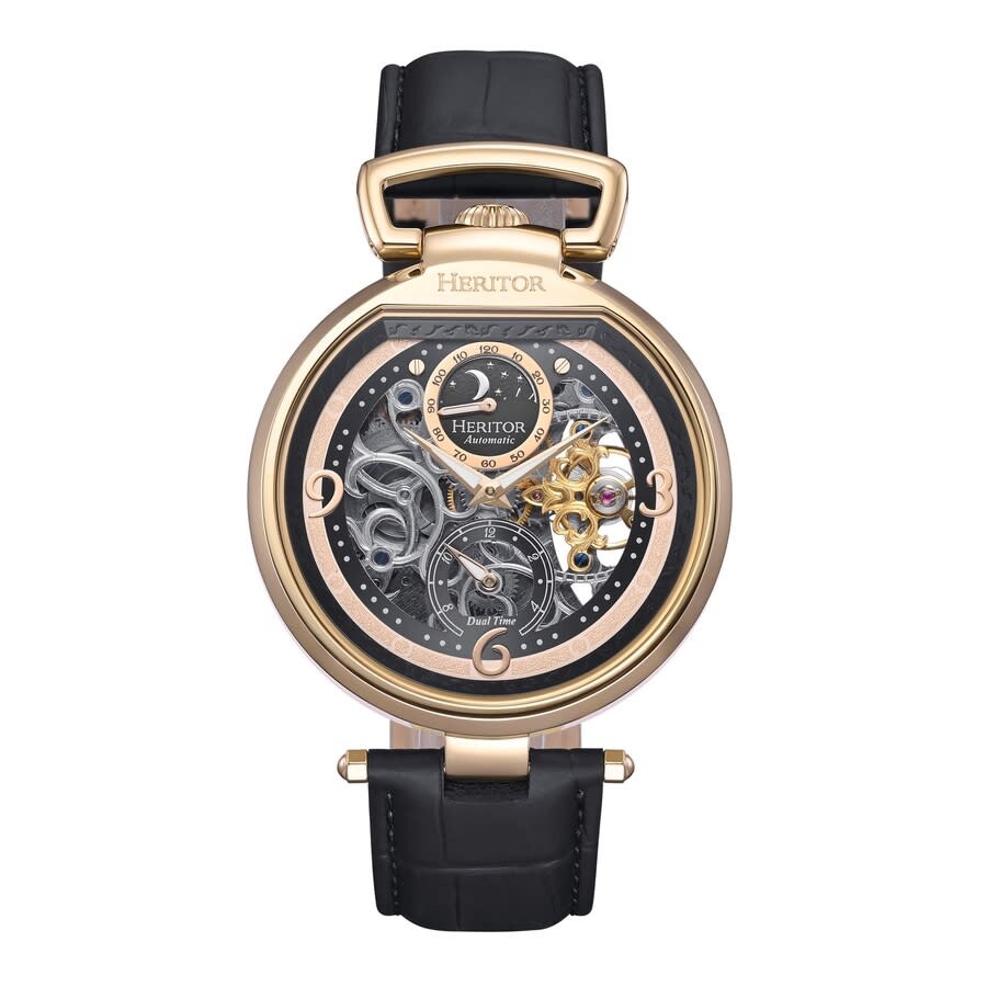 Heritor Lincoln Automatic Moon Phase Gold Dial Men's Watch HERHS3604