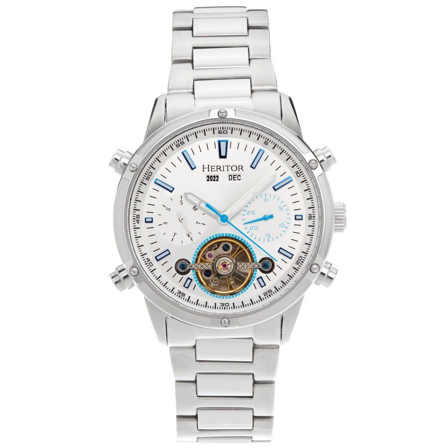 Heritor Wilhelm Silver-tone Dial Men's Watch HERHS2101