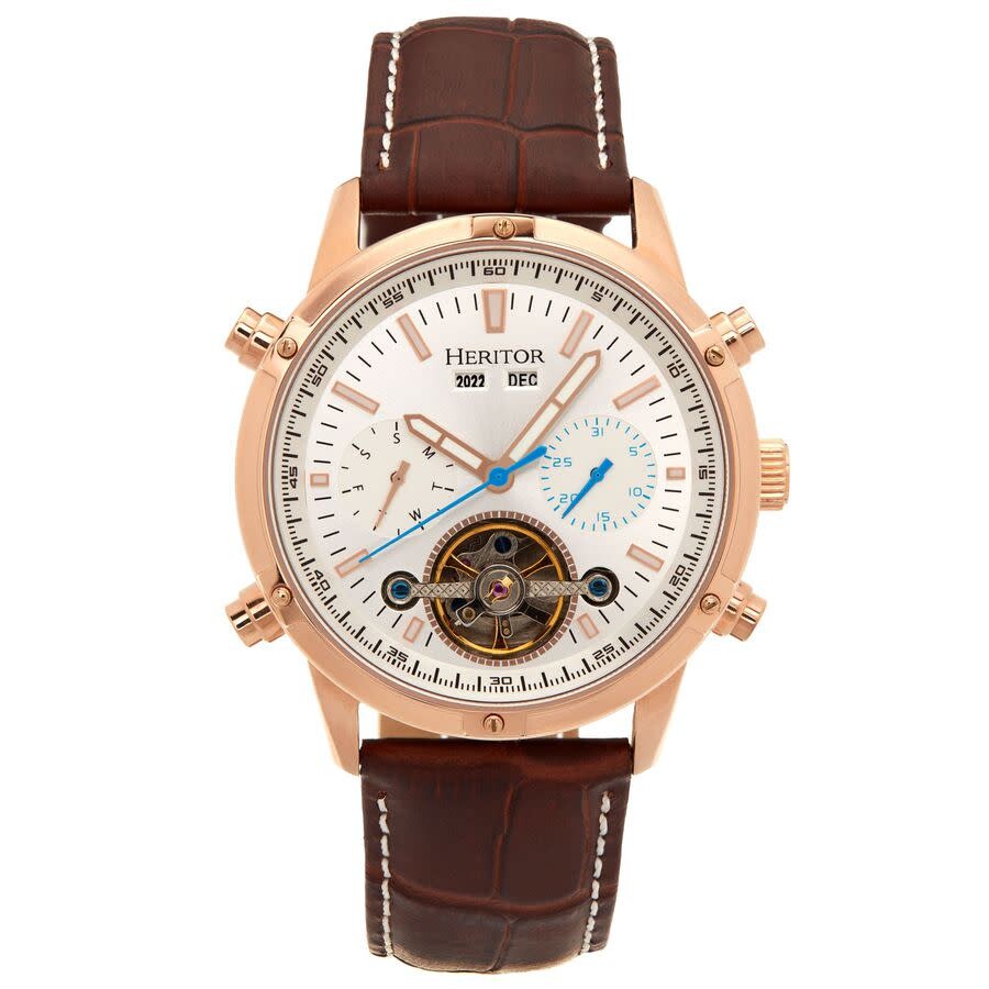 Heritor Wilhelm Silver-tone Dial Men's Watch HERHS2106