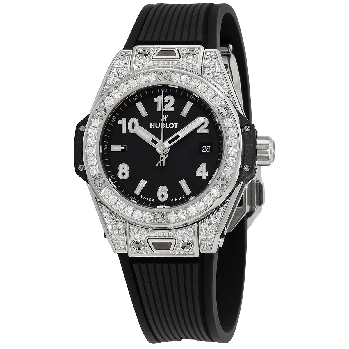 Hublot Big Bang One Click Steel Automatic Diamond Black Dial Ladies Watch 485.SX.1170.RX.1604 Hublot Big Bang One Click Steel Automatic Diamond Black Dial Ladies Watch 485.SX.1170.RX.1604