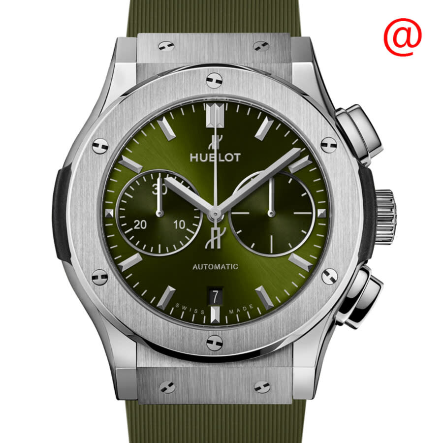 Hublot Classic Fusion Chronograph Automatic Green Dial Men's Watch 521.NX.8970.RX