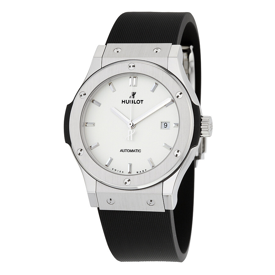 Hublot Classic Fusion Automatic White Dial Black Rubber Men's Watch 542NX2611RX