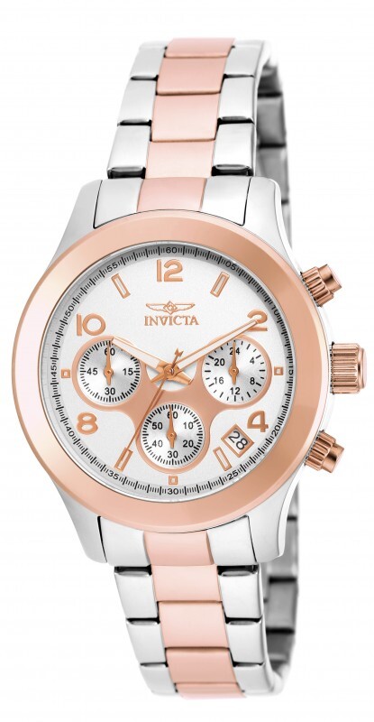 Invicta Angel Chronograph White Dial Two-tone Ladies Watch 19220