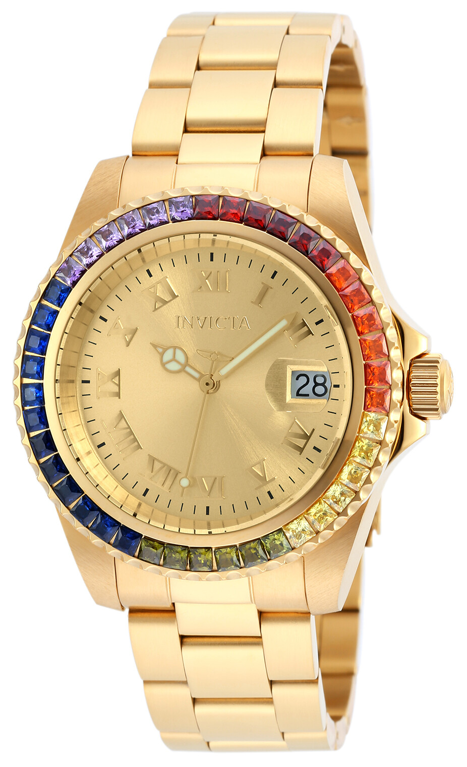 Invicta Angel Gold Dial Gold-plated Ladies Watch 20022