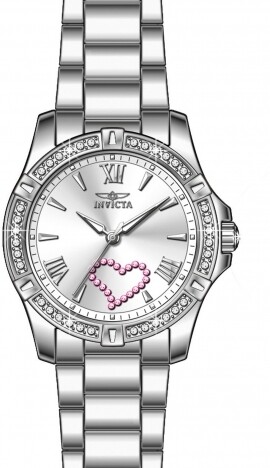 Invicta Angel Quartz Crystal Silver Dial Ladies Watch 49842