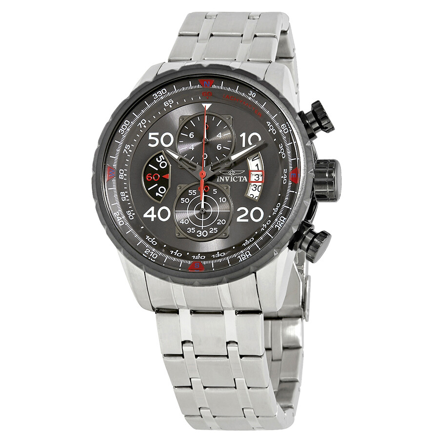 Invicta Aviator Chronograph Dark Grey Dial Men's Watch 17204