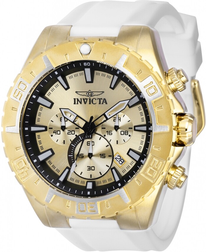 Invicta Aviator Chronograph Quartz Gold Dial Men's Watch 37636