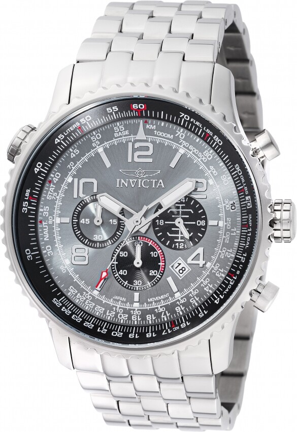 Invicta Aviator GMT Chronograph Grey Dial Men's Watch 48225