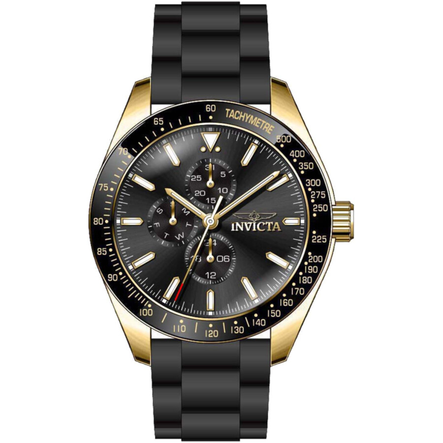 Invicta Aviator Quartz Black Dial Men's Watch 38404