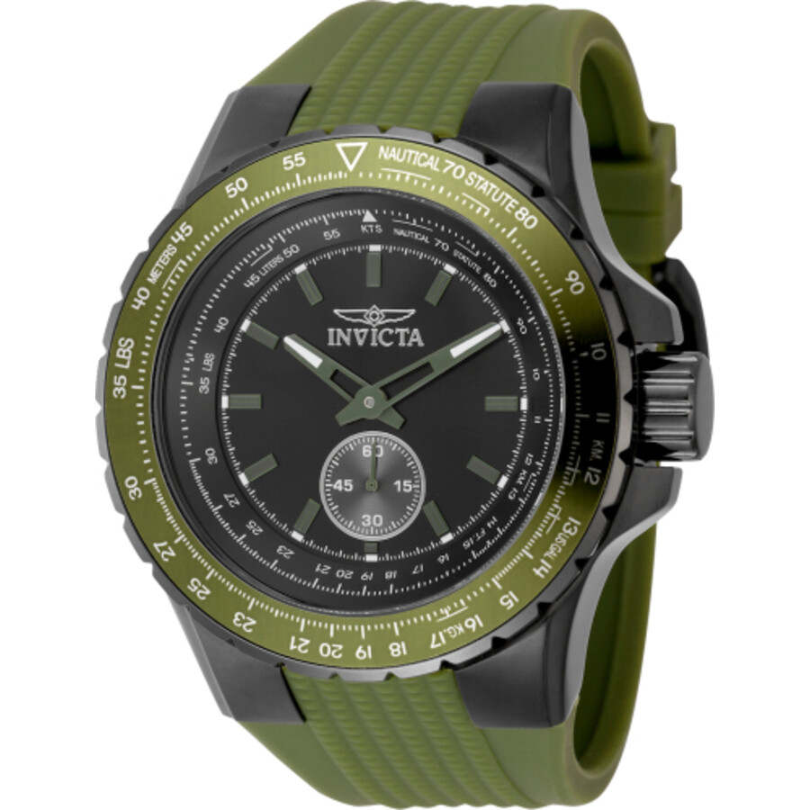 Invicta Aviator Quartz Black Dial Men's Watch 49311