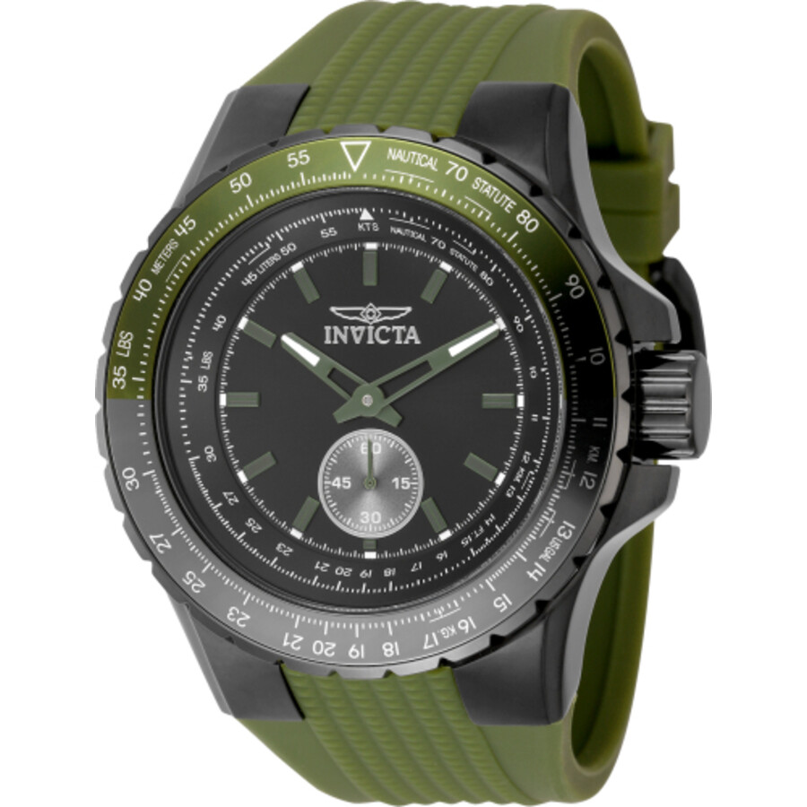 Invicta Aviator Quartz Black Dial Men's Watch 49323