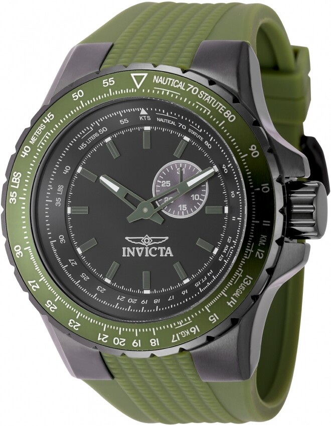 Invicta Aviator Quartz Black Dial Men's Watch 49729