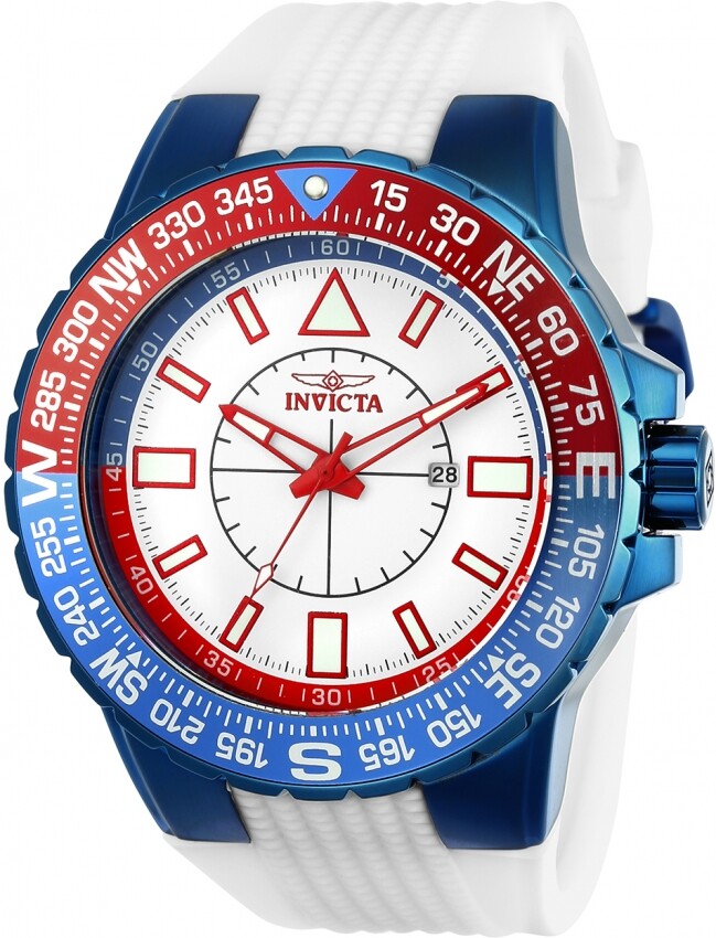 Invicta Aviator Quartz White Dial Pepsi Dial Men's Watch 23997