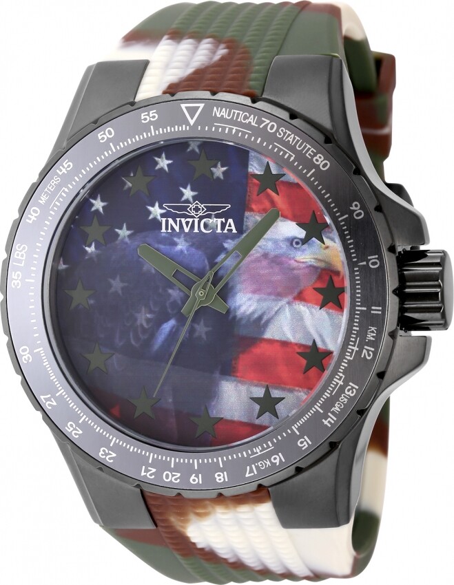 Invicta Aviator Red and White and Blue Dial Men's Watch 48956