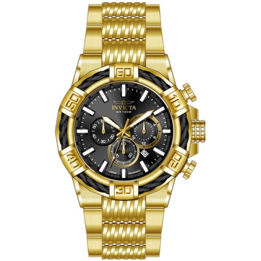 Invicta Bolt Chronograph GMT Quartz Black Dial Men's Watch 49905