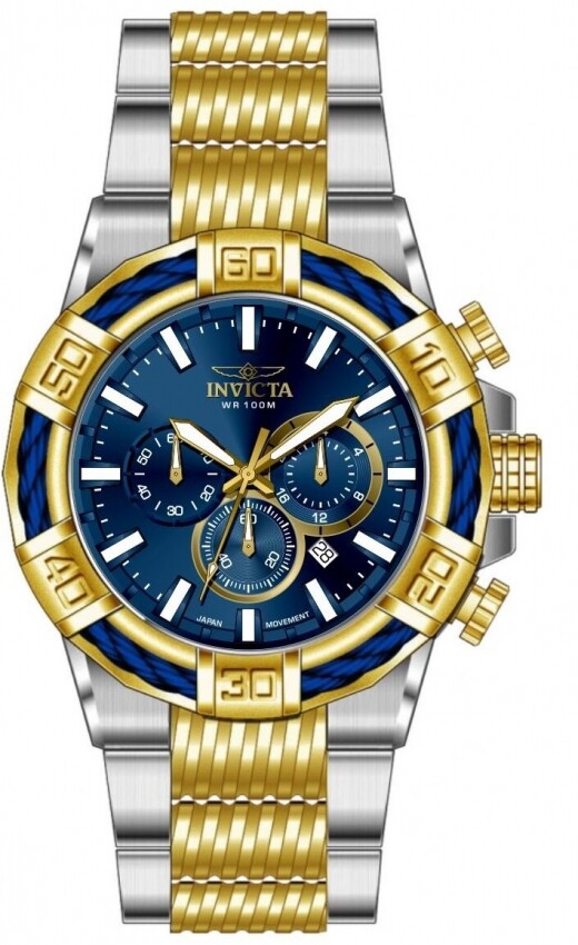 Invicta Bolt Chronograph GMT Quartz Blue Dial Men's Watch 49903