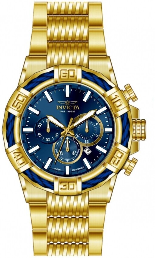 Invicta Bolt Chronograph GMT Quartz Blue Dial Men's Watch 49904