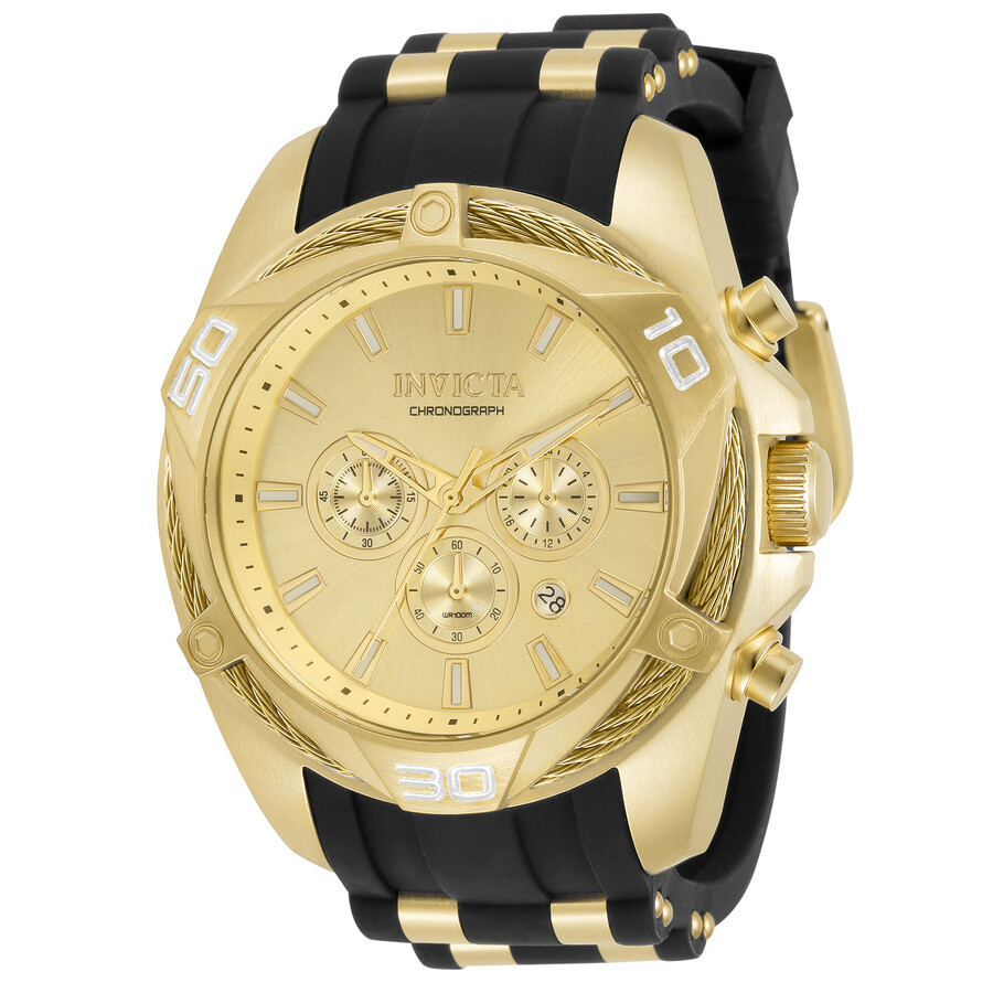 Invicta Bolt Chronograph Quartz Gold Dial Men's Watch 34142