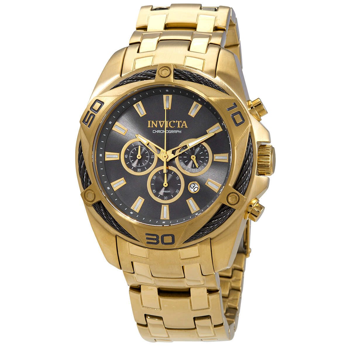 Invicta Bolt Chronograph Quartz Grey Dial Men's Watch 34122