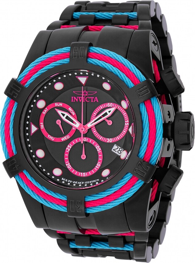 Invicta Bolt SOUTH BEACH Chronograph Quartz Black Dial Men's Watch 48605