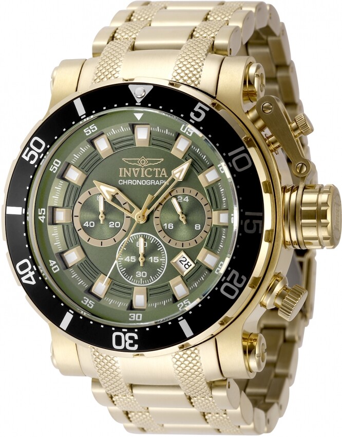 Invicta Coalition Forces Chronograph GMT Quartz Green Dial Men's Watch 49227