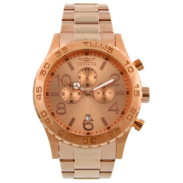 Invicta Elegant Ocean Chronograph Rose Dial Rose Gold-tone Men's Watch 1271