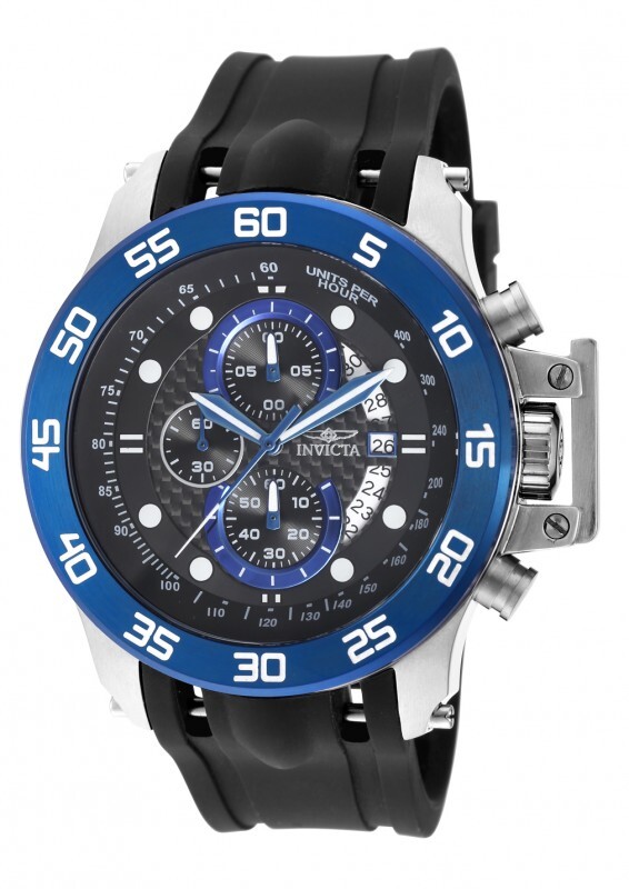Invicta I-Force Chronograph Black Dial Black Polyurethane Men's Watch 19252