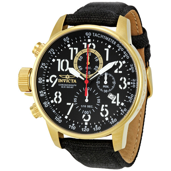 Invicta I-Force Lefty Chronograph Black Dial Gold-tone Lefty Men's Watch 1515
