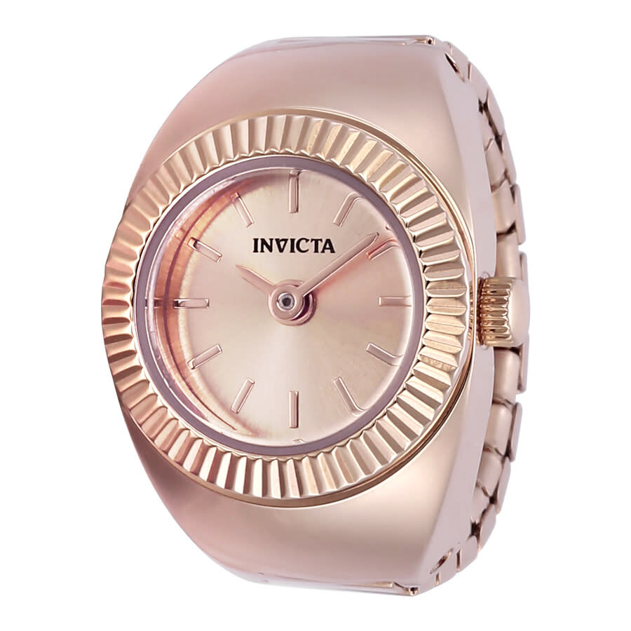 Invicta Mini Angel Quartz Crystal Rose Gold Dial Ladies Watch 48948
