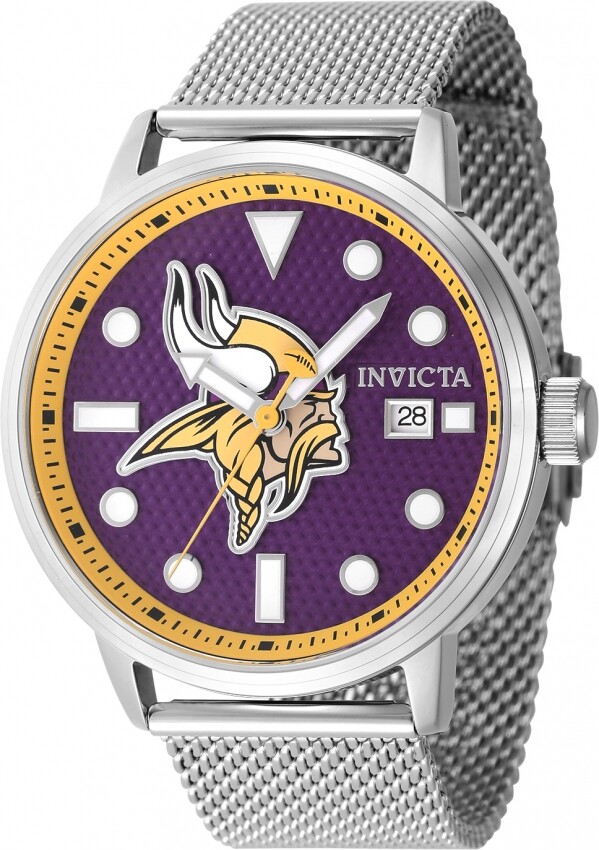 Invicta Nfl Minnesota Vikings Quartz Purple Dial Men's Watch 47990