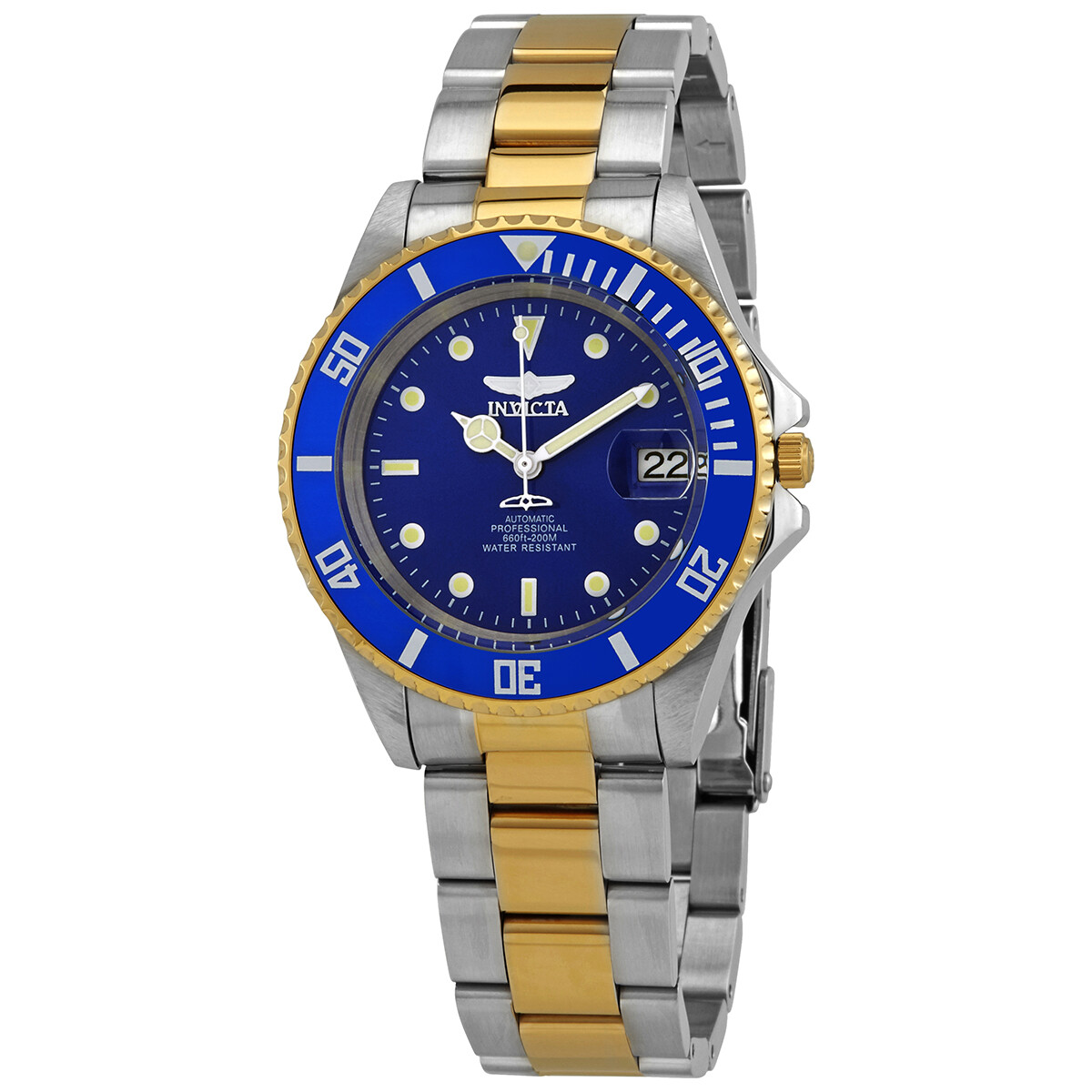 Invicta Pro Diver Automatic Blue Dial Two-tone Men's Watch 28662