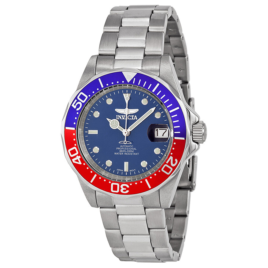 Invicta Pro Diver Automatic Blue Dial Pepsi Bezel Men's Watch 5053
