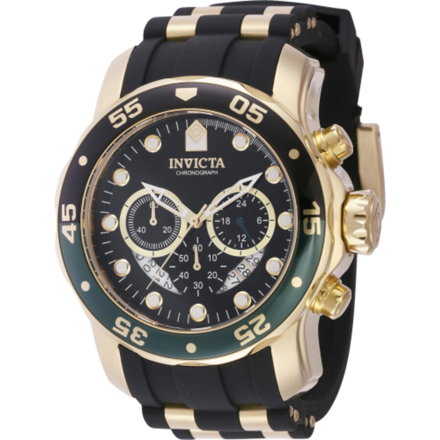 Invicta Pro Diver Chronograph GMT Quartz Black Dial Men's Watch 44522