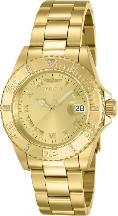 Invicta Pro Diver Quartz Gold Dial Men's Watch 12820