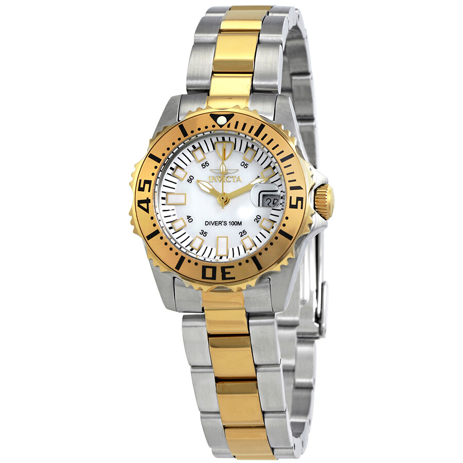 Invicta Pro Diver Mother of Pearl Dial Ladies Watch 6895