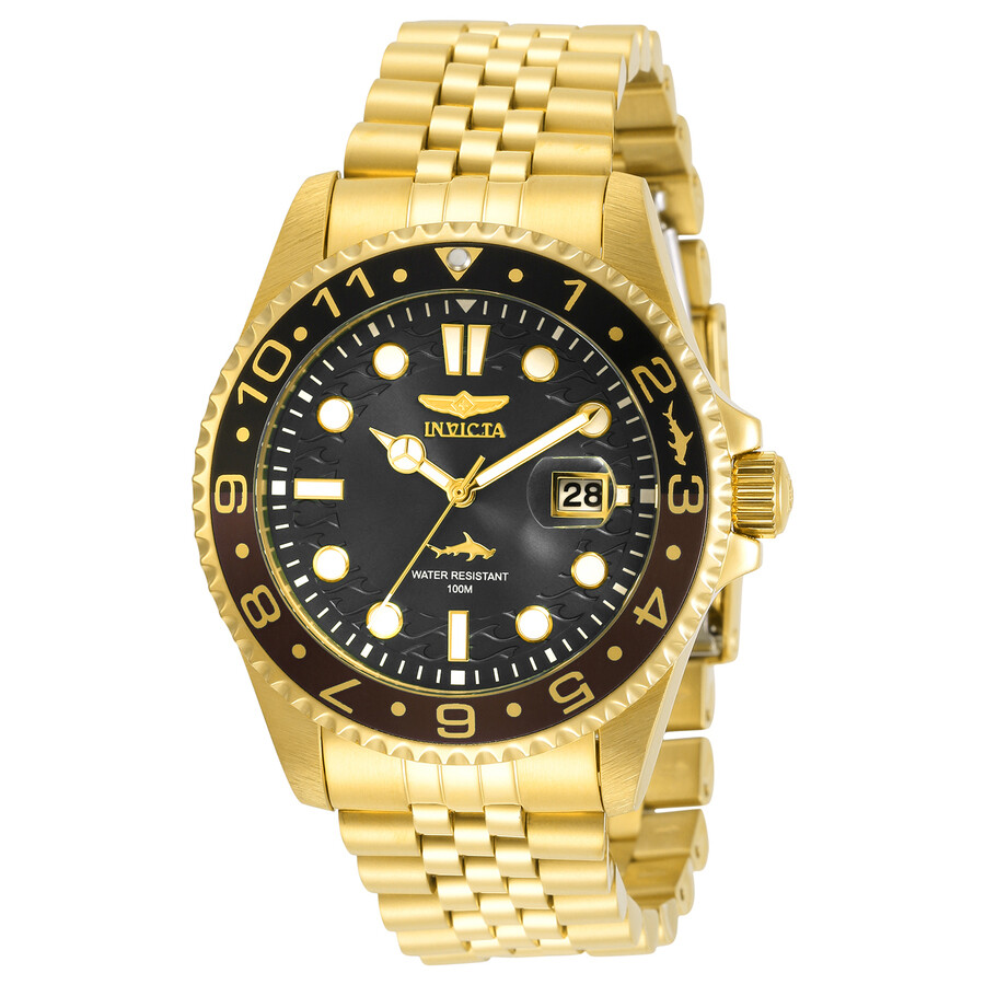 Invicta Pro Diver Quartz Black Dial Root Beer Bezel Men's Watch 30622